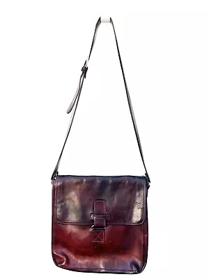 I Medici Firenze Messenger Bag Crossbody Brown Leather Satchel Made In Italy Bag • $75