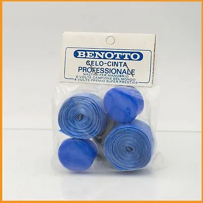 NOS BENOTTO BLUE SMOOTH CELLO HANDLEBAR TAPE VINTAGE ROAD BIKE 70s 80s CLASSIC • $112.60