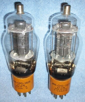 $33.95 • Buy 2 Sylvania JAN CHS 1625 VT-136 Vacuum Tubes For ARC5 TCS ART-13 DX-100 Radios