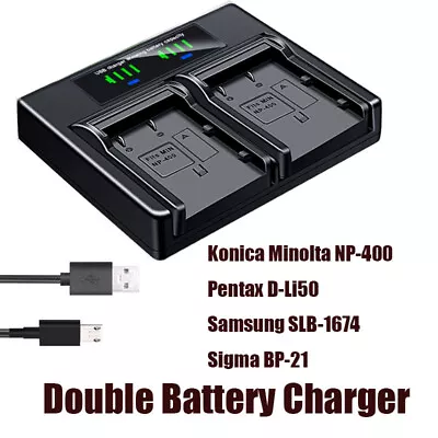 USB Battery Charger For KONICA MINOLTA NP-400 Dimage A1 A2 Dynax 5D 7D • $6.49