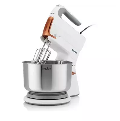 Breville HeatSoft Rotating 3.7L Bowl Hand & Stand Mixer Cake Daugh Whisk Beater • £69.99