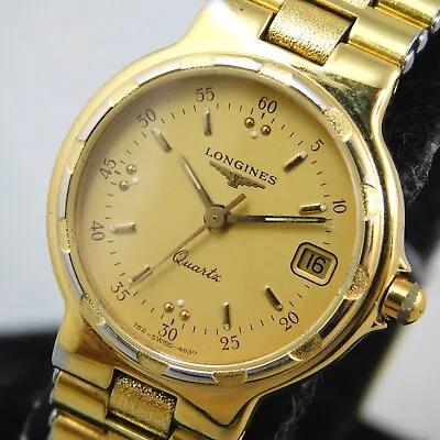 Longines Conquest L152.4 Women's Gold Vintage Watch Quartz E824 • $151.20