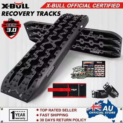 X-BULL Recovery Tracks Boards Truck 10T Sand Mud Snow 4WD 4x4 1Pair Black Gen3.0 • $94.90