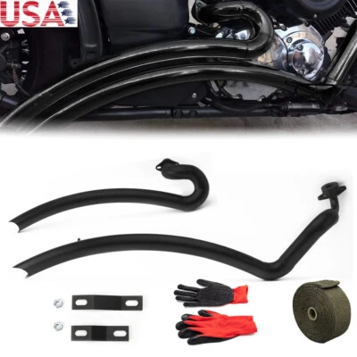 $135 • Buy Shortshots Staggered Exhaust Muffler Pipe For Yamaha VStar 1100 XVS1100 Dragstar