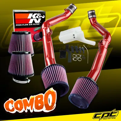 For 08-13 G37 2dr/4dr 3.7L V6 Red Cold Air Intake + K&N Air Filter • $230.06