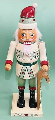 Vintage Sleigh Rider Nutcracker 18  With Tobbagan Sled • $24.99