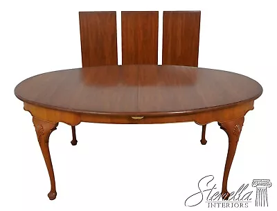 L62636EC: HENKEL HARRIS Oval Distressed Cherry Dining Room Table • $2595