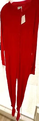 NWT Women's Pajamagram Feety Pajamas Footed Medium Dropseat Medium Pajamas • £28.91