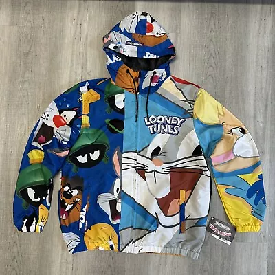 Looney Tunes Members Only Graphic Windbreaker Blue Size Large • $45.99