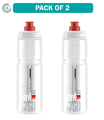 Pack Of 2 Elite SRL Jet Water Bottle 750ml - Clear/Red • $17.98