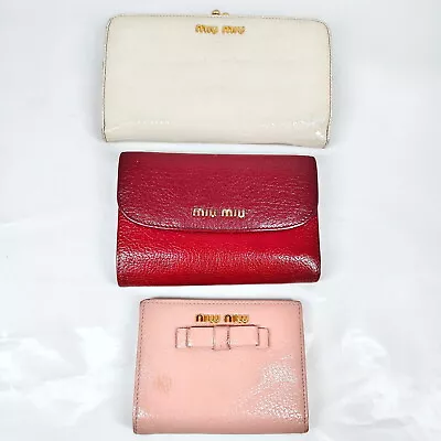 Miu Miu Wallet 3 Pieces Set   Leather Pinks Leather 1018323 • $2.25