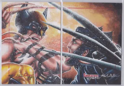 Glebe Wolverine Marvel Greatest Battles 2 Card Sketch Card • $1500