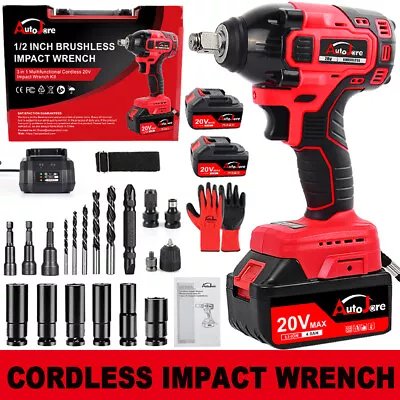 Cordless Electric Impact Wrench Gun 1/2'' High Power Driver With Li-ion Battery • $70.59