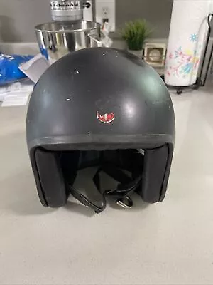 Davida Classic Jet Open Face Helmet 1995 England 56 Small Black Vintage • $69