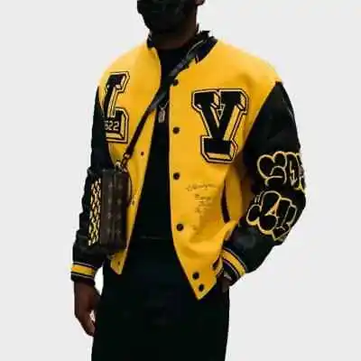 Men's Premium Quality Stylish Baseball Logo Varsity Wool Jacket New Arrival 2024 • $189.19