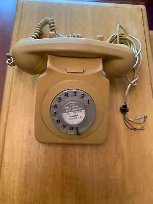 Rotary Dial Telephone Vintage Phone Corded Landline GPO 746 GEN 79/2 Cream • £15