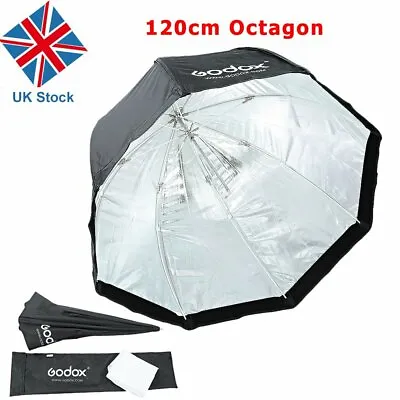UK GODOX 47  120cm Octagon Umbrella Softbox For Studio Flash Speedlite Universal • £23.59