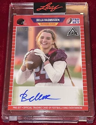 Rare 2023 Bella Rasmussen Auto Rookie Card /381 Leaf Pro Set Football Laguna Ca • $34.99