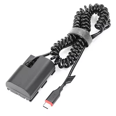 Type-C LP E6 E6N ACK-E6 DR-E6 Dummy Battery&DC Bank USB Cable For 6D 7D8275 • £15.56