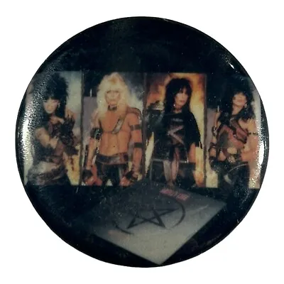 MOTLEY CRUE Pin Vintage 80s Rock Metal Band Pin Pinback Button Badge 1” • $14.99