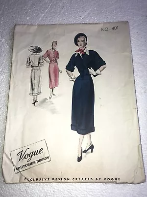 Vogue Couturier Design No. 401 Design Circa 1960’s • $29.50