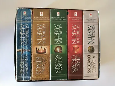 Game Of Thrones A Song Of Ice And Fire George R.R. Martin Books 1-4 Box Set 17A • $11.40