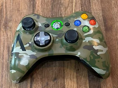 Microsoft Xbox 360 Wireless HALO 4 Camo Limited Edition OEM Controller -Tested • $19.94