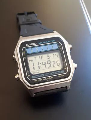 Casio W-850 Vintage Digital Solar Watch Multi Alarm Module 242 1984 - Rare Used • $466.26