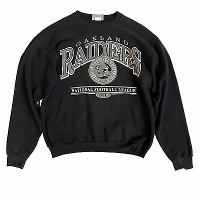 Vintage Oakland Raiders Crewneck Sweatshirt Size M 2001 • $59.50