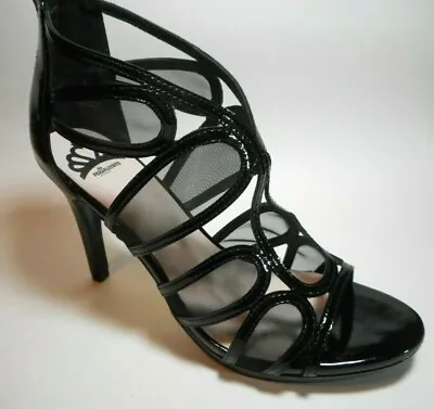 $59.49 • Buy  NEW FERGALICIOUS By Fergie Size 10M Black Mesh High Heel Sandal Shoes 