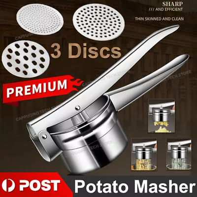 Potato Presser Mesher Ricer Commercial Grade Tool To Press Mesh Fruit Or Food AU • $17.65