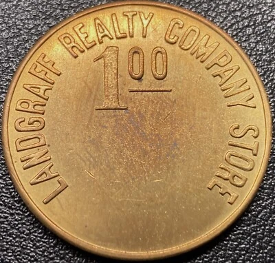 $5.95 • Buy Trade Token ~ Landgraff Realty Company Store ~ Landgraff, W.va. ~ $1 In Merch.