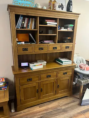 French Farmhouse Rustic Solid Oak Large Dresser • £500