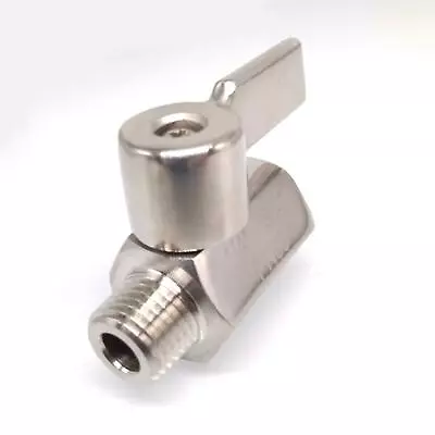304 Stainless Steel Mini Ball Valve With Handle Female X Male NPT Thread 1/4'' • $18.82