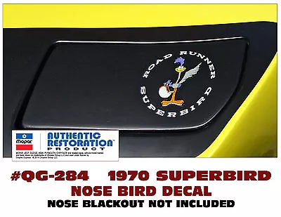 $27 • Buy Qg-284 1970 Plymouth Road Runner - Superbird Bird With Helmet - Nose Decal