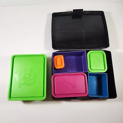 Laptop Lunches Black & Rainbow Bento-ware Bento Lunch Boxes - 11 Pcs • $19.99