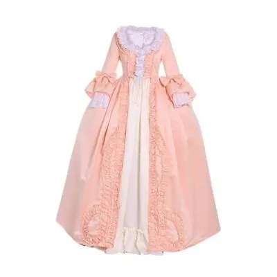  Women's Queen Marie Antoinette Rococo Ball Gown Victorian Dress Costume Pink  • $145