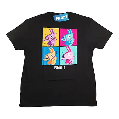 Fortnite Shirt Mens XL Black Neon Grid Llama Official Licensed Epic Games • $10.15