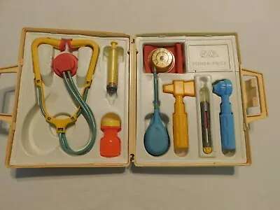 Vtg 1977 Fisher Price Medical Kit Doctor Nurse Toy Complete Case • $30