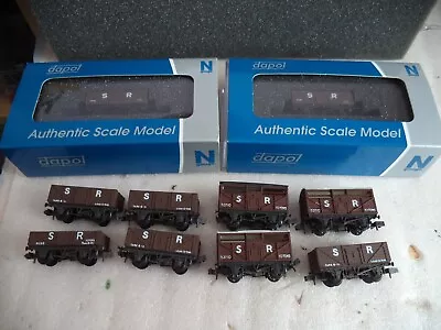 Rake Of 10 X 8 Peco Southern Rail Freight Wagons N Gauge + 2 Boxed Dapol • £30