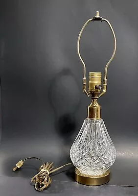 Vintage Waterford Crystal Brass Table Lamp • $79.99