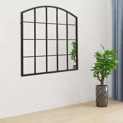 £85.95 • Buy Outdoor Vintage Garden Mirror Arch Metal Black Large Frame Hanging Wall Mounted 