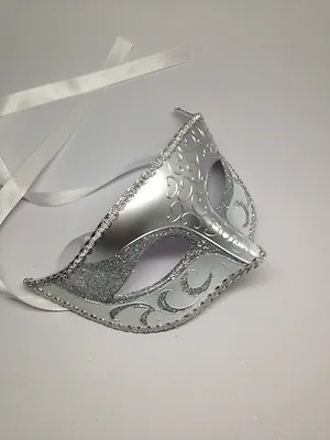 Silver Venetian Mask Masquerade 4 Male Men Wedding Dancing Parties Home Decor  • $9.90