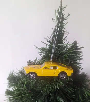 1995 Johnny Lightning Custom Christmas Ornament Yellow Custom Mustang • $9.99