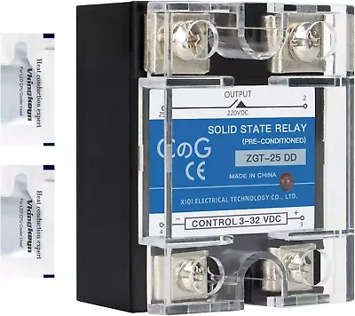 CG Solid State Relay SSR-25DD DC To DC Input 3-32VDC To Output 5-240VDC 25A Sing • $15.17