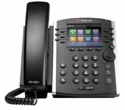 Polycom 2200-48450-019 VVX 411 Skype Business Media 12 Line Desktop VoIP Phone • $99