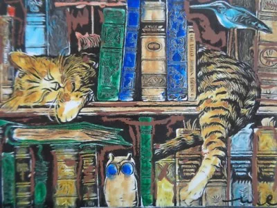 ACEO ATC  Sketch  -  CAT SLEEPING  Art • $11.99