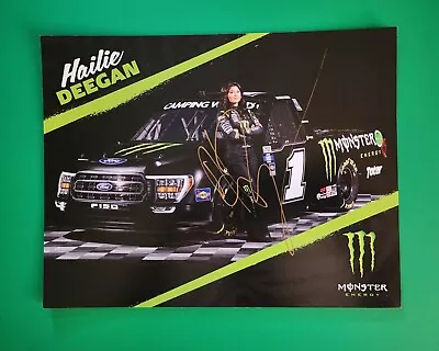 Hailie Deegan Signed 2021 #1 Monster Energy NASCAR Postcard • $6.50