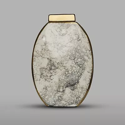 Luxury Interior Ceramic Vase Gold And Marble - Brand New • £45