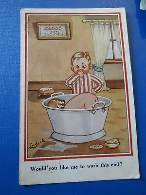 Postcard (Ludgate) Would You Like Me To Wash This End? Unusual PM Censor Passed • £1.59